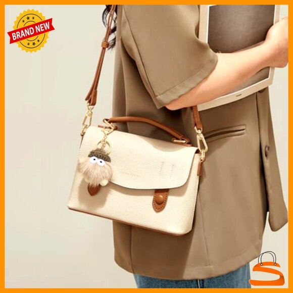 Genuine Leather Crossbody Bag with Detachable Strap, 8.27" x 5.51" Satchel - Picture 2 of 7